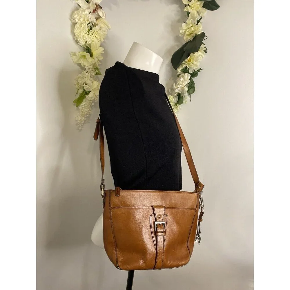 Vintage Etienne Aigner Leather Crossbody Shoulder Bag Purse Brown Boho Organizer - Picture 13 of 16